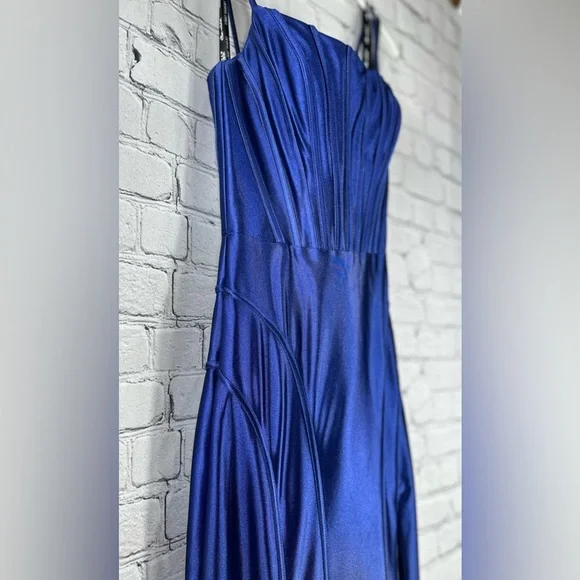Ellie Wilde By Mon Cherie Formal Dress In Royal Blue, Size 0, EW36021